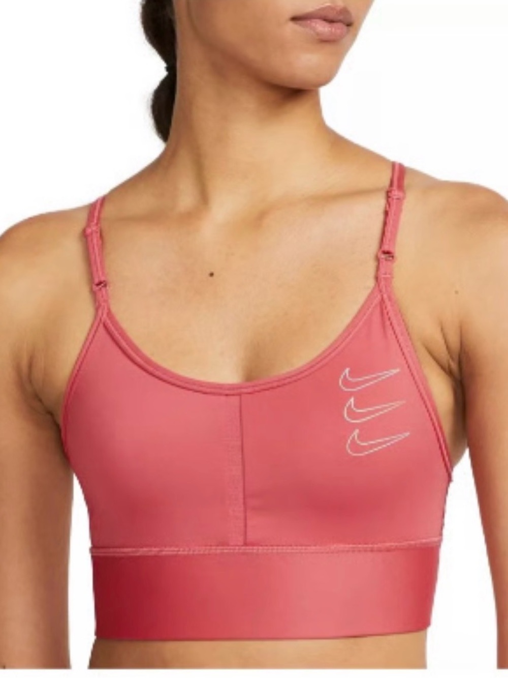 Nike Pink Adjustable-Strap Sports Bra
